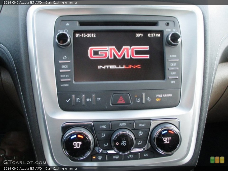 Dark Cashmere Interior Controls for the 2014 GMC Acadia SLT AWD #90588729