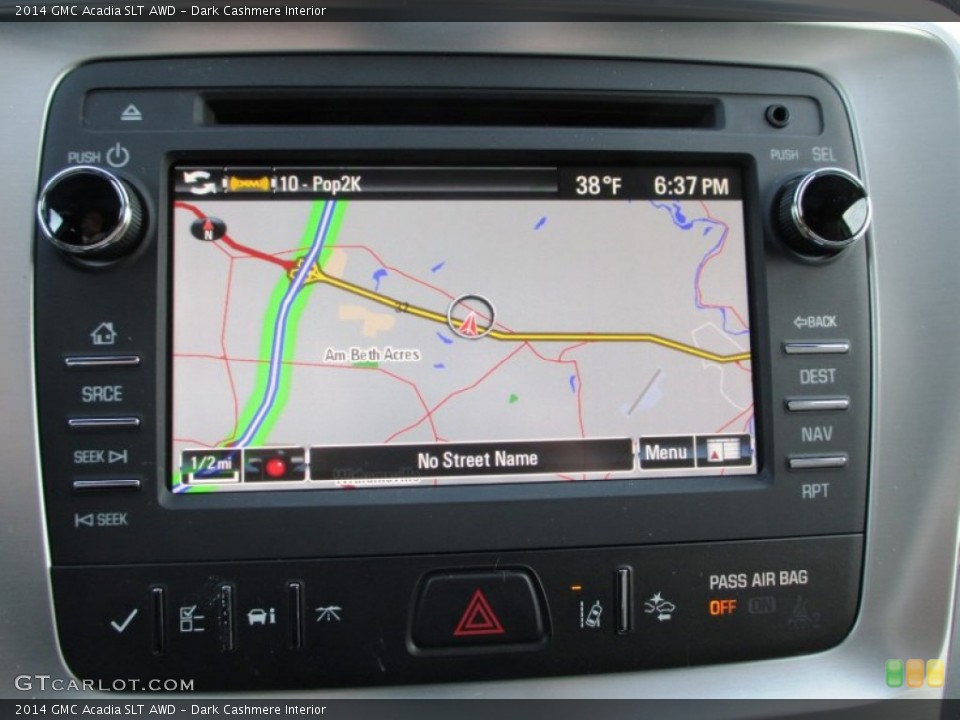 Dark Cashmere Interior Navigation for the 2014 GMC Acadia SLT AWD #90588757