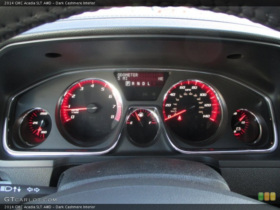 Dark Cashmere Interior Gauges for the 2014 GMC Acadia SLT AWD #90588887