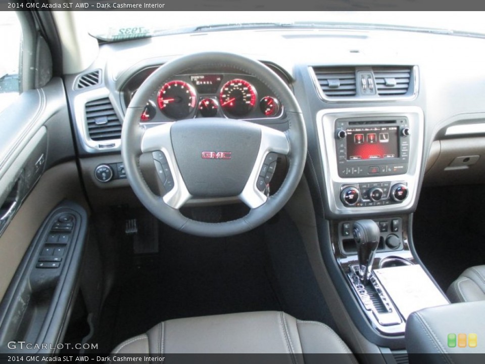 Dark Cashmere Interior Dashboard for the 2014 GMC Acadia SLT AWD #90588964