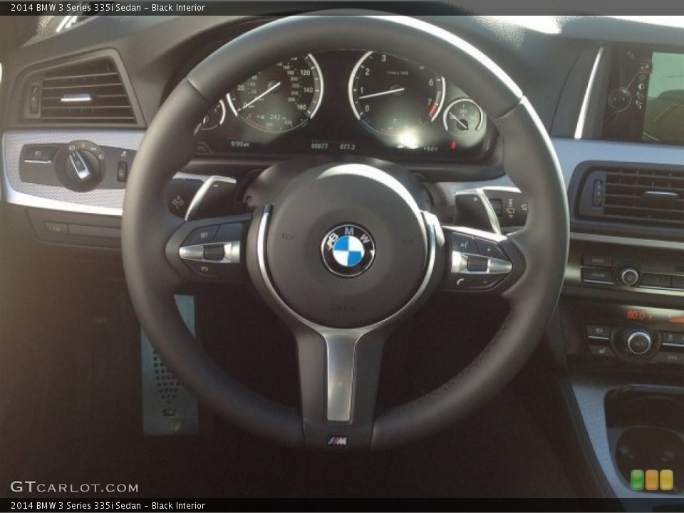 Black Interior Steering Wheel for the 2014 BMW 3 Series 335i Sedan #90590271