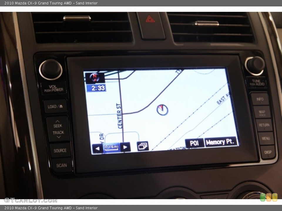 Sand Interior Navigation for the 2010 Mazda CX-9 Grand Touring AWD #90591808
