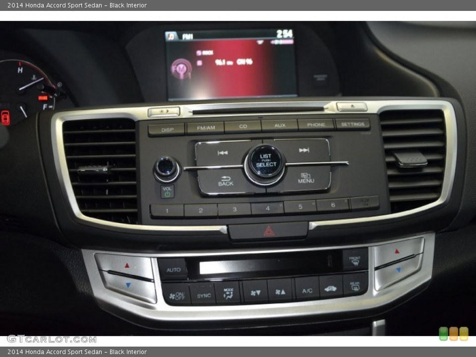 Black Interior Controls for the 2014 Honda Accord Sport Sedan #90593944