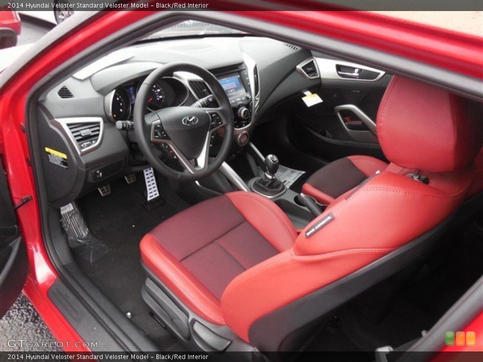 Black/Red 2014 Hyundai Veloster Interiors