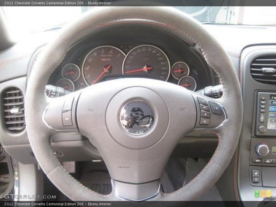 Ebony Interior Steering Wheel for the 2012 Chevrolet Corvette Centennial Edition Z06 #90597038