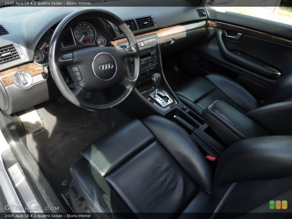 Ebony Interior Prime Interior for the 2005 Audi S4 4.2 quattro Sedan #90601733