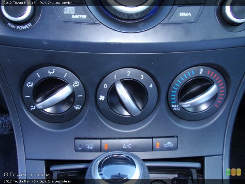 Dark Charcoal Interior Controls for the 2012 Toyota Matrix S #90602143