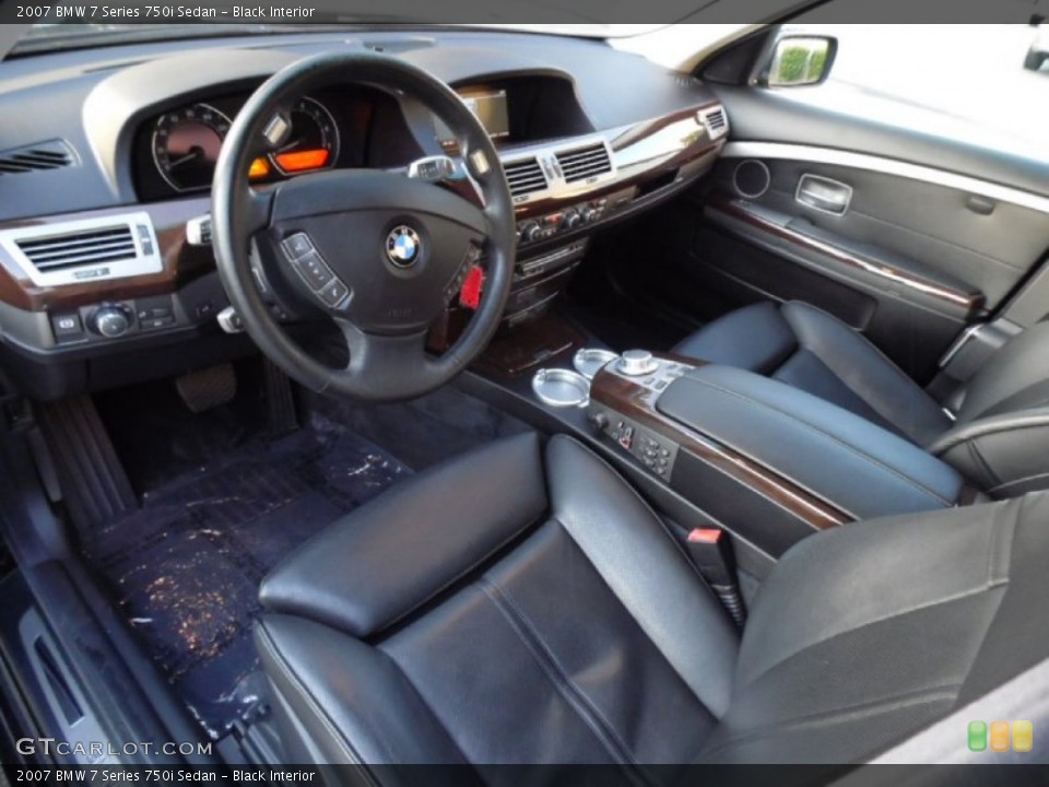 Black 2007 BMW 7 Series Interiors