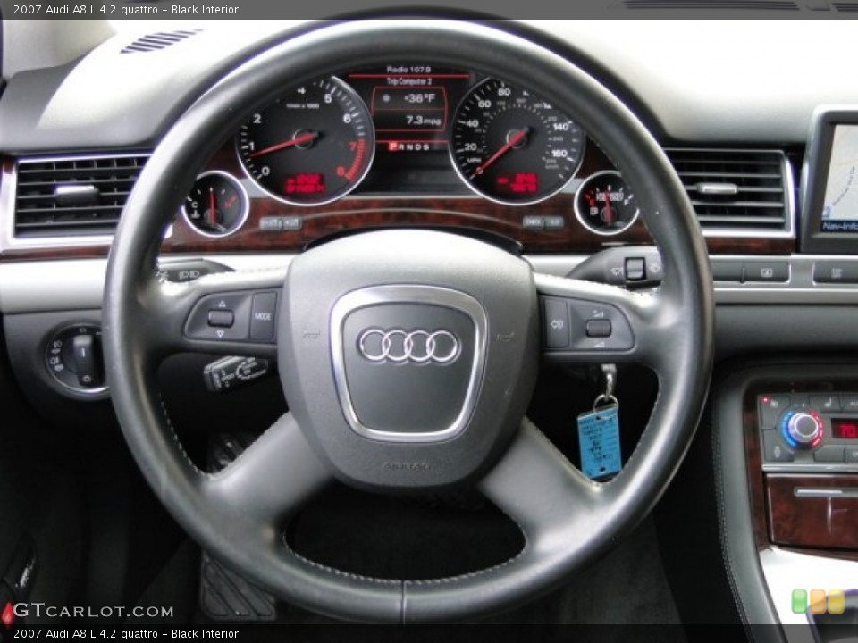 Black Interior Steering Wheel for the 2007 Audi A8 L 4.2 quattro #90605279