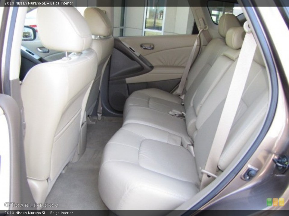 Beige Interior Rear Seat for the 2010 Nissan Murano SL #90607190
