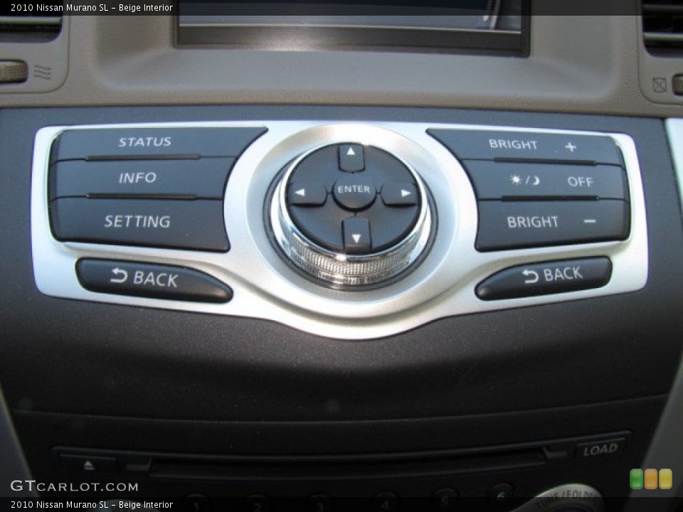 Beige Interior Controls for the 2010 Nissan Murano SL #90607490