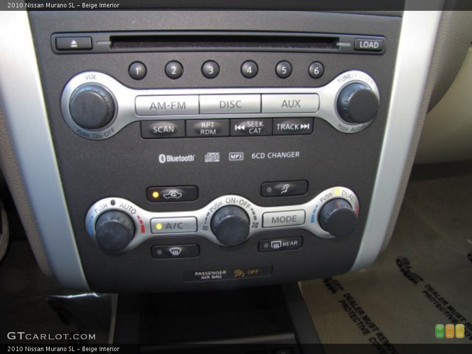 Beige Interior Controls for the 2010 Nissan Murano SL #90607511