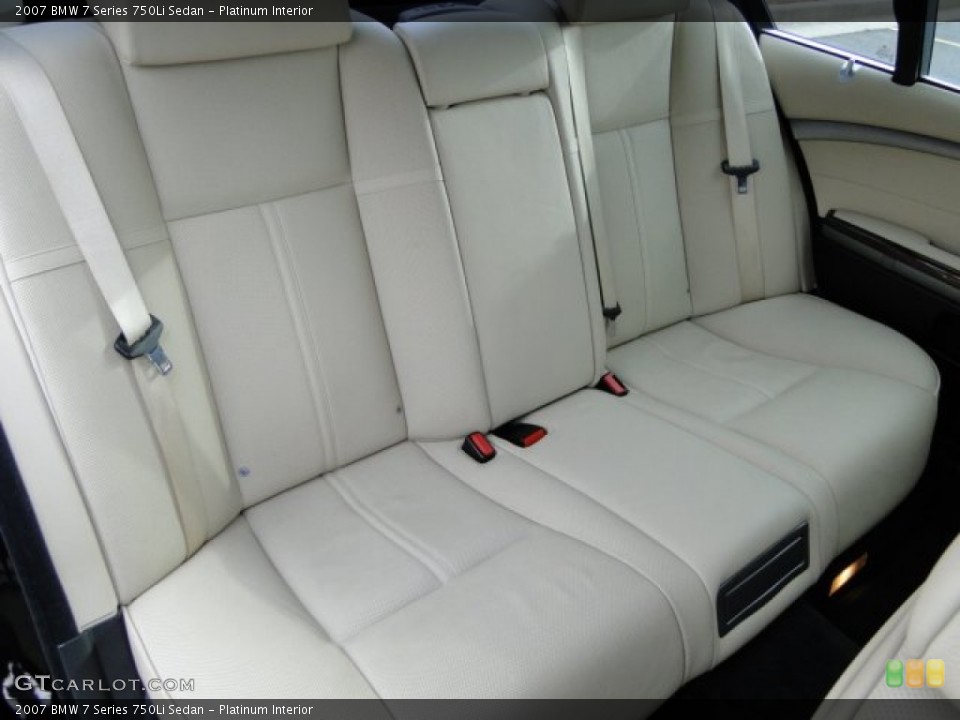 Platinum Interior Rear Seat for the 2007 BMW 7 Series 750Li Sedan #90607523