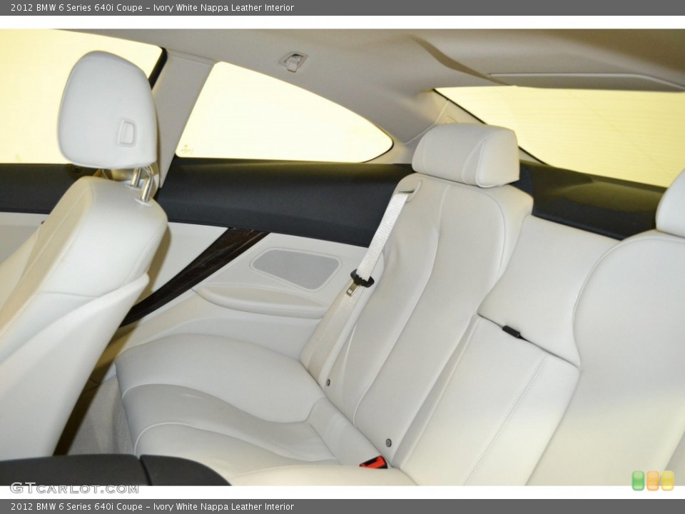 Ivory White Nappa Leather Interior Rear Seat for the 2012 BMW 6 Series 640i Coupe #90623757