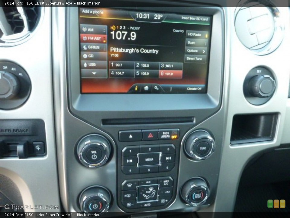 Black Interior Controls for the 2014 Ford F150 Lariat SuperCrew 4x4 #90631320