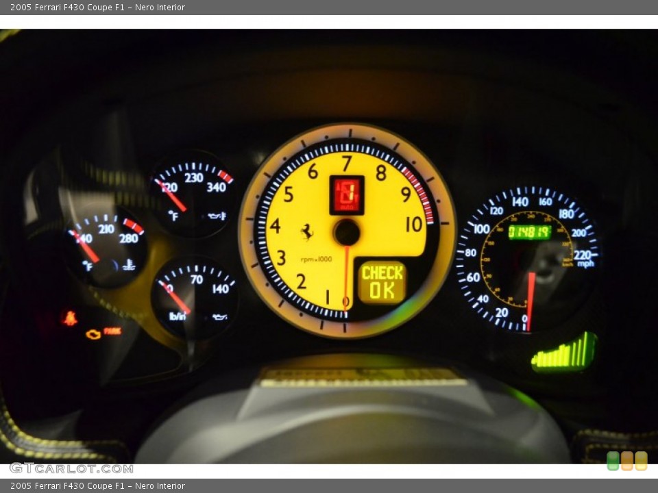 Nero Interior Gauges for the 2005 Ferrari F430 Coupe F1 #90635922