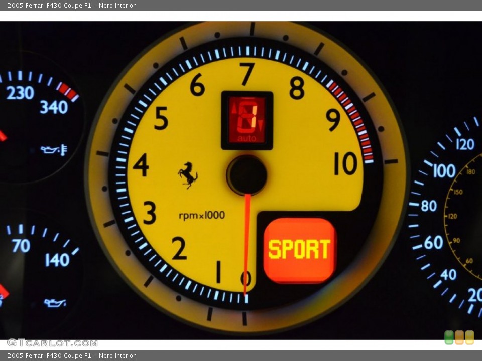 Nero Interior Gauges for the 2005 Ferrari F430 Coupe F1 #90635931