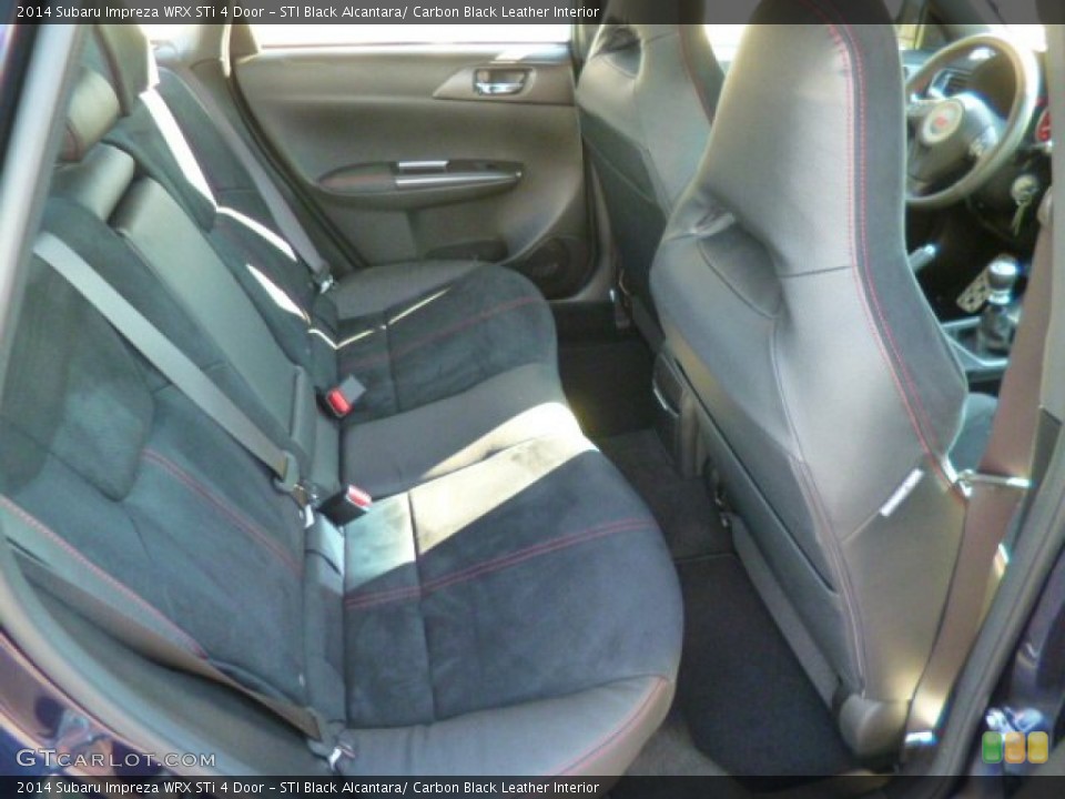 STI Black Alcantara/ Carbon Black Leather Interior Rear Seat for the 2014 Subaru Impreza WRX STi 4 Door #90654309