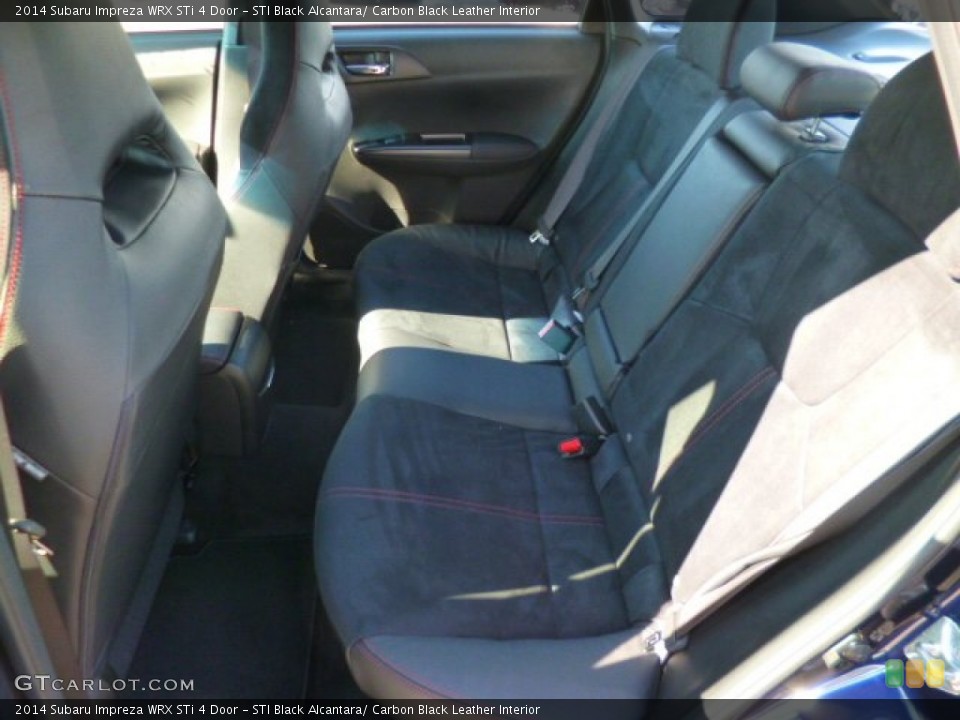 STI Black Alcantara/ Carbon Black Leather Interior Rear Seat for the 2014 Subaru Impreza WRX STi 4 Door #90654336