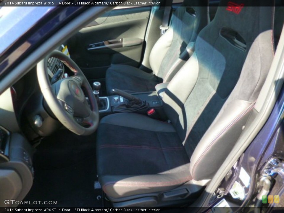 STI Black Alcantara/ Carbon Black Leather Interior Front Seat for the 2014 Subaru Impreza WRX STi 4 Door #90654369