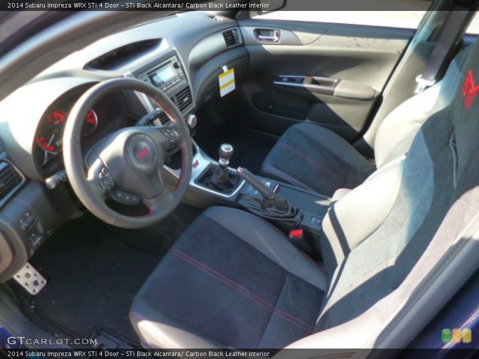 STI Black Alcantara/ Carbon Black Leather 2014 Subaru Impreza Interiors