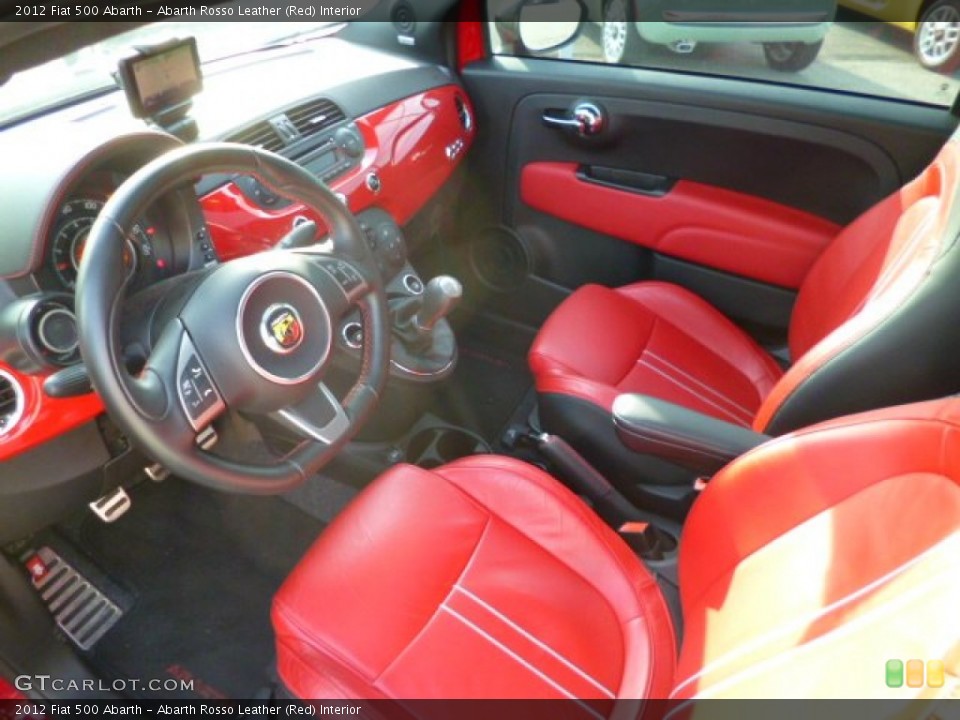 Abarth Rosso Leather (Red) 2012 Fiat 500 Interiors