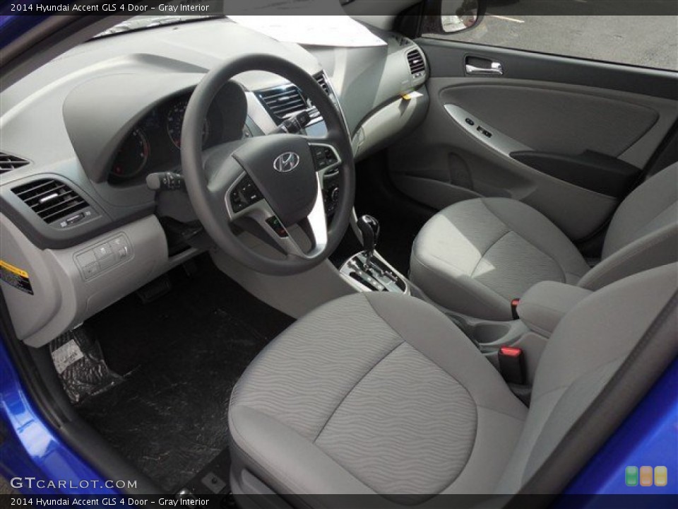 Gray Interior Prime Interior for the 2014 Hyundai Accent GLS 4 Door #90668866