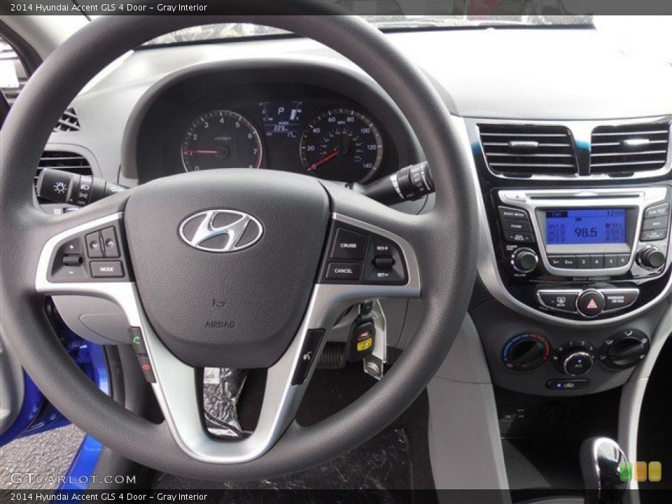 Gray Interior Steering Wheel for the 2014 Hyundai Accent GLS 4 Door #90668886