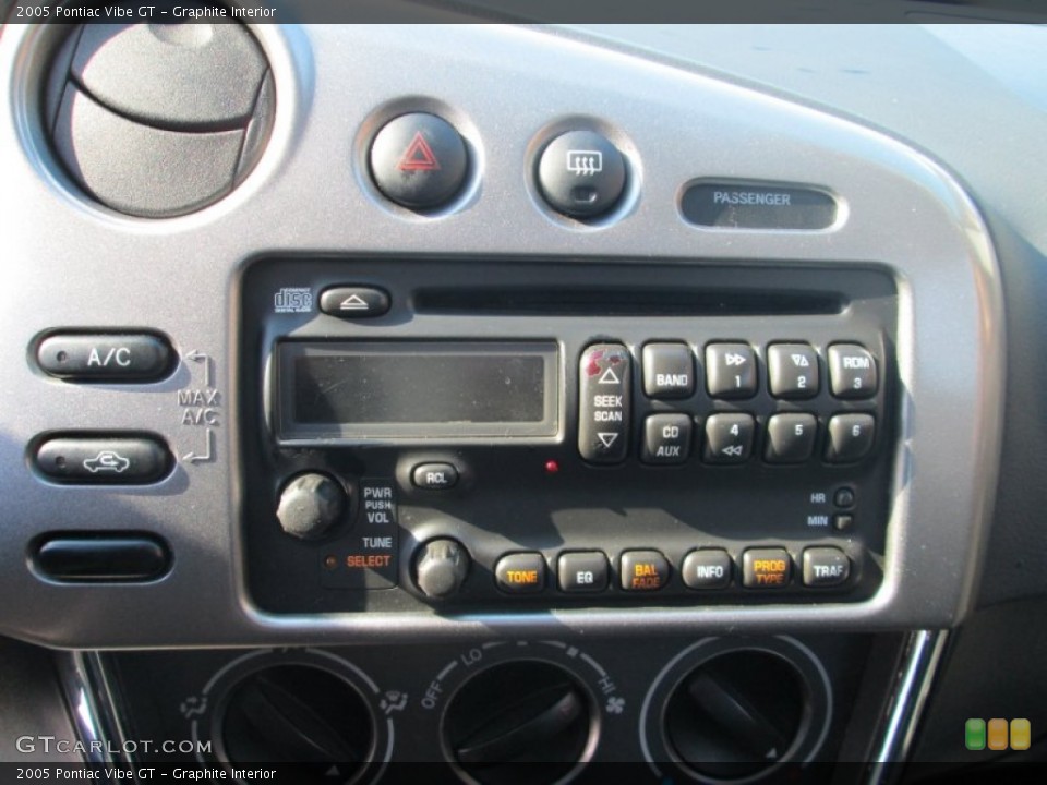 Graphite Interior Audio System for the 2005 Pontiac Vibe GT #90669024