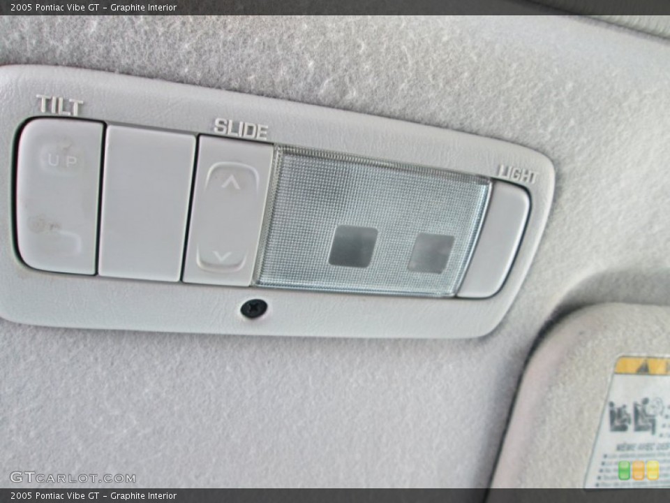 Graphite Interior Controls for the 2005 Pontiac Vibe GT #90669177