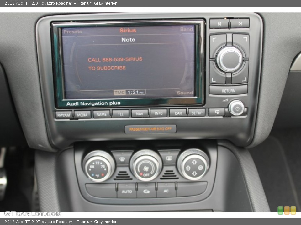 Titanium Gray Interior Controls for the 2012 Audi TT 2.0T quattro Roadster #90684778