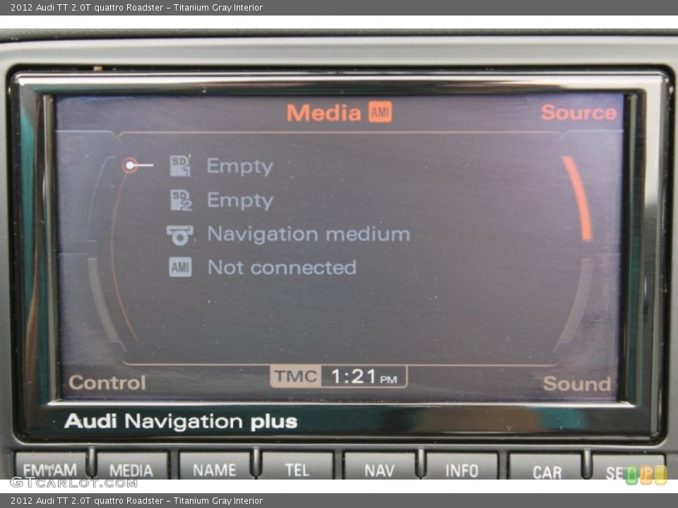 Titanium Gray Interior Controls for the 2012 Audi TT 2.0T quattro Roadster #90684805