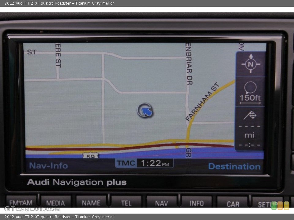 Titanium Gray Interior Navigation for the 2012 Audi TT 2.0T quattro Roadster #90684838
