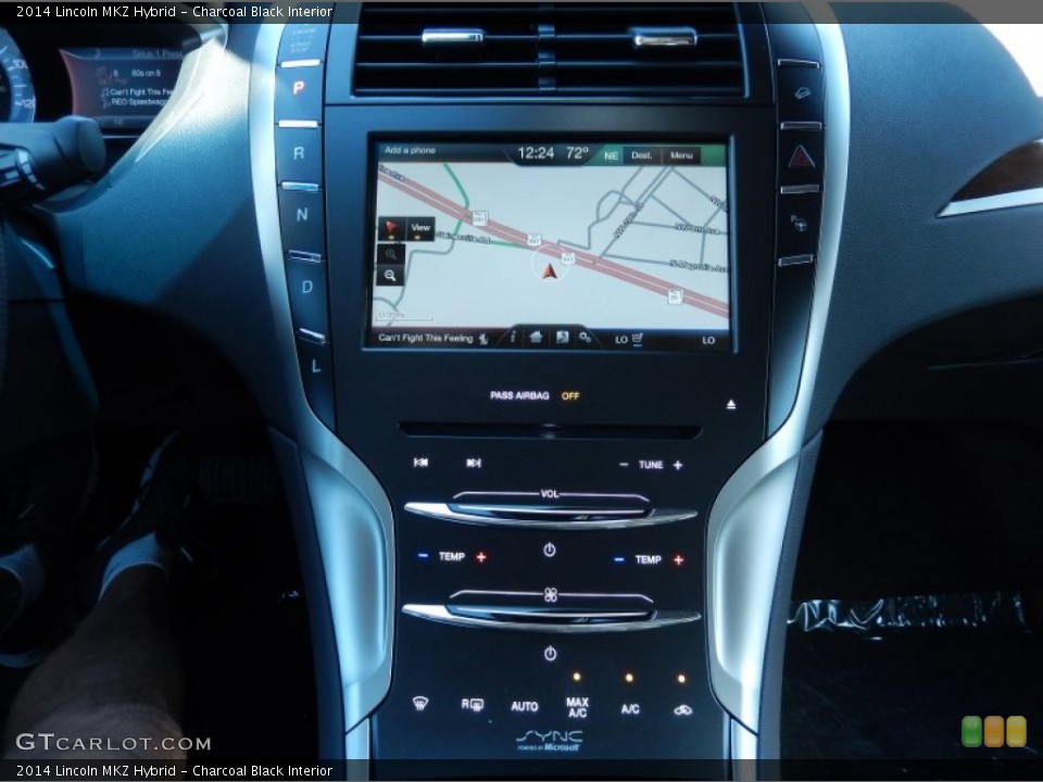 Charcoal Black Interior Navigation for the 2014 Lincoln MKZ Hybrid #90685195