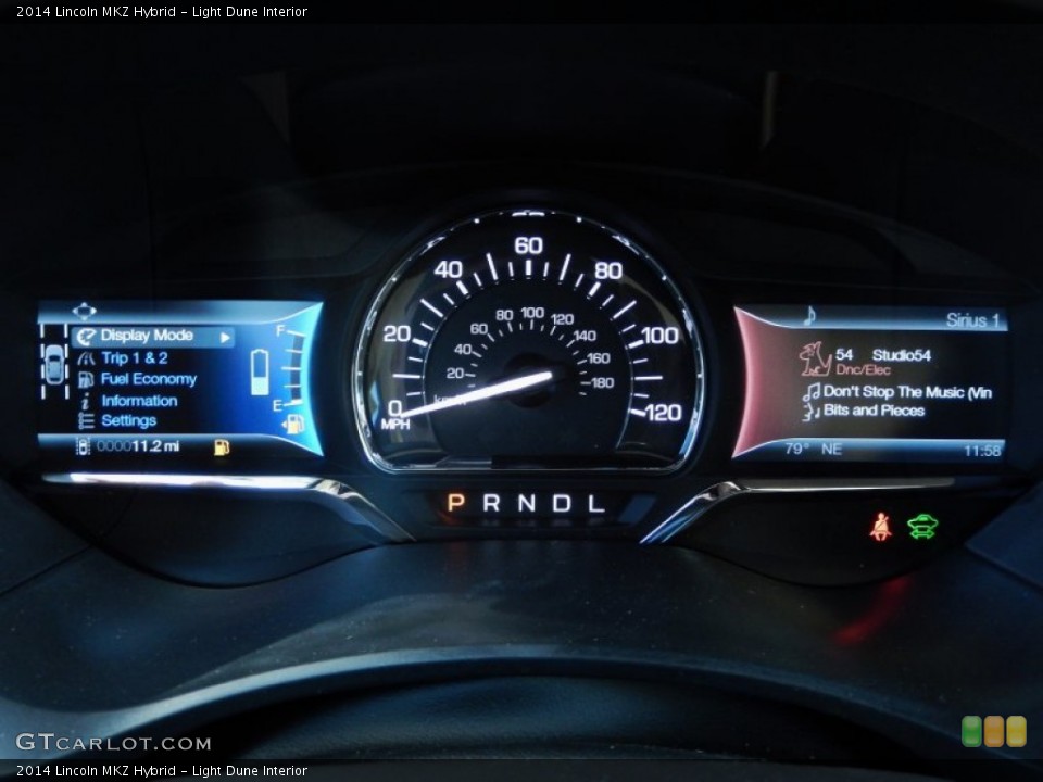 Light Dune Interior Gauges for the 2014 Lincoln MKZ Hybrid #90687155