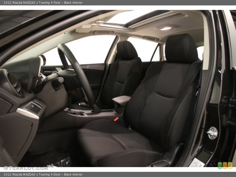 Black Interior Front Seat for the 2012 Mazda MAZDA3 s Touring 4 Door #90688207