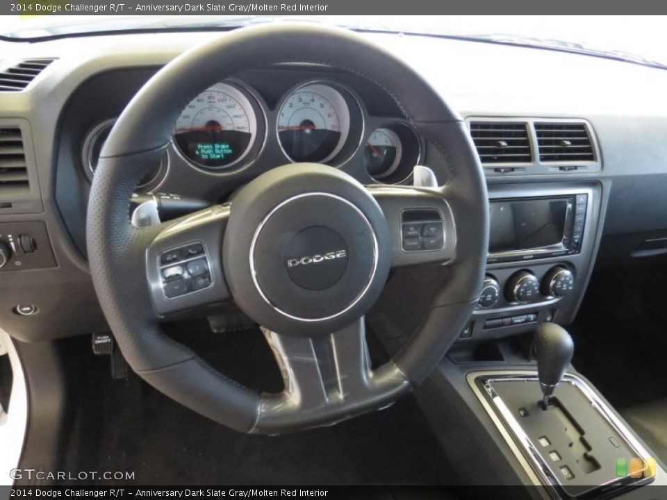 Anniversary Dark Slate Gray/Molten Red Interior Steering Wheel for the 2014 Dodge Challenger R/T #90688546