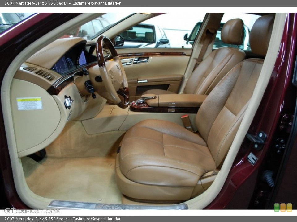 Cashmere/Savanna Interior Front Seat for the 2007 Mercedes-Benz S 550 Sedan #90692167