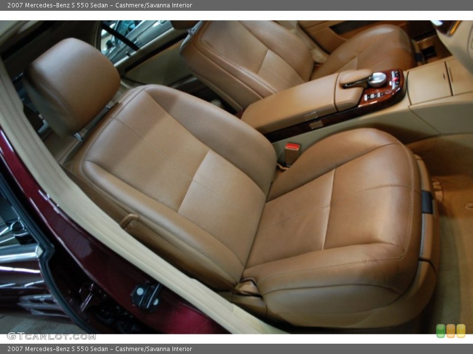 Cashmere/Savanna Interior Front Seat for the 2007 Mercedes-Benz S 550 Sedan #90692220
