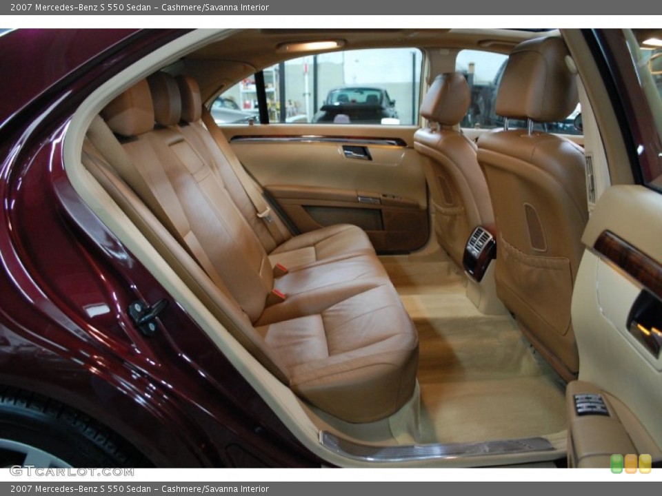 Cashmere/Savanna Interior Rear Seat for the 2007 Mercedes-Benz S 550 Sedan #90692437