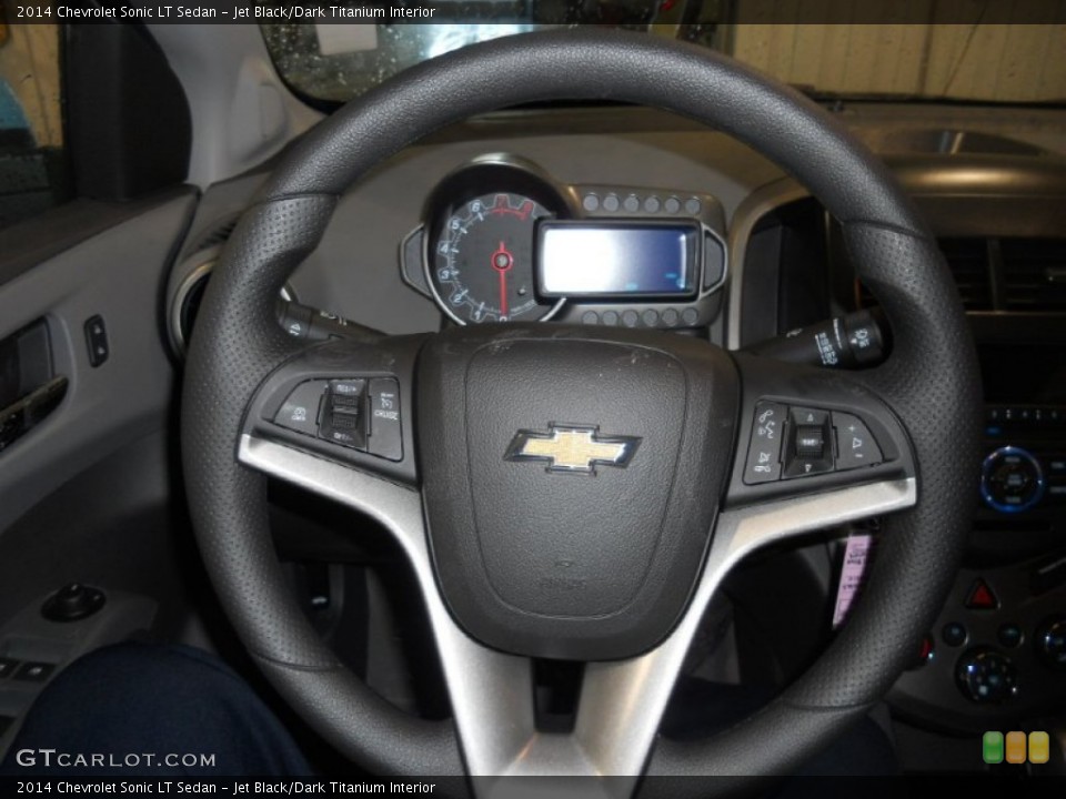 Jet Black/Dark Titanium Interior Steering Wheel for the 2014 Chevrolet Sonic LT Sedan #90700222