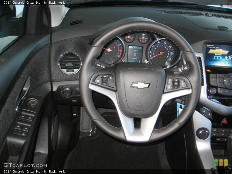 Jet Black Interior Steering Wheel for the 2014 Chevrolet Cruze Eco #90700336