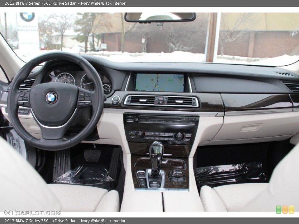 Ivory White/Black Interior Dashboard for the 2013 BMW 7 Series 750Li xDrive Sedan #90700453