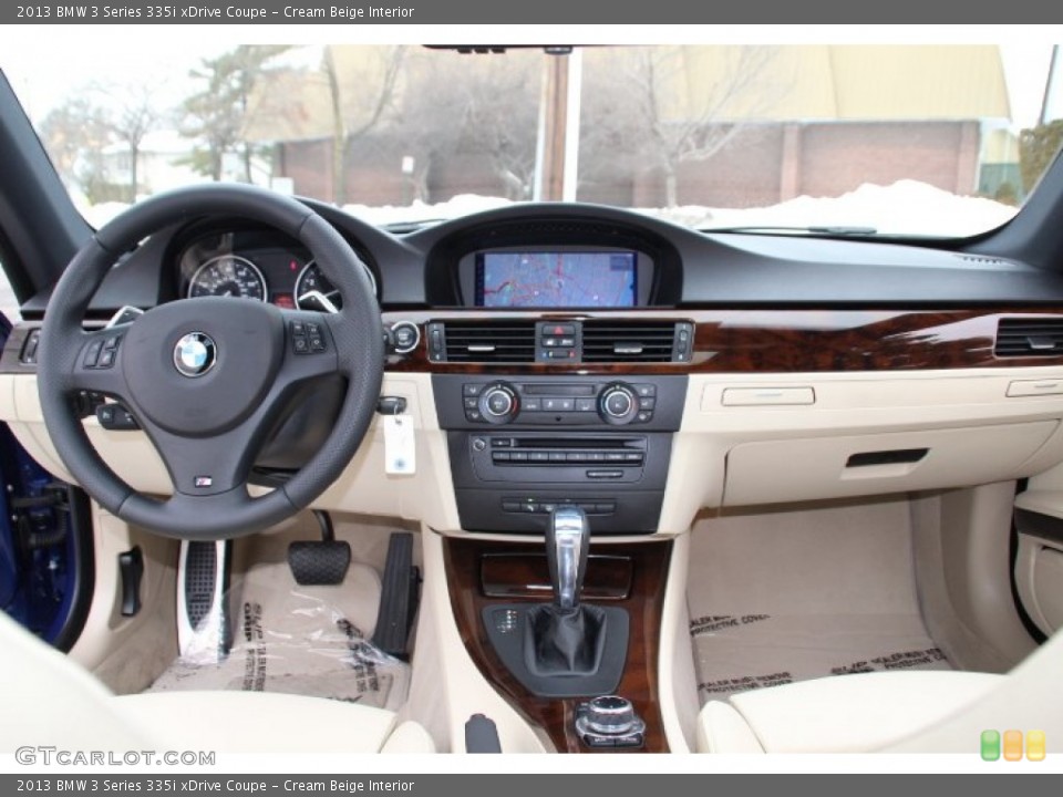 Cream Beige Interior Dashboard for the 2013 BMW 3 Series 335i xDrive Coupe #90701308