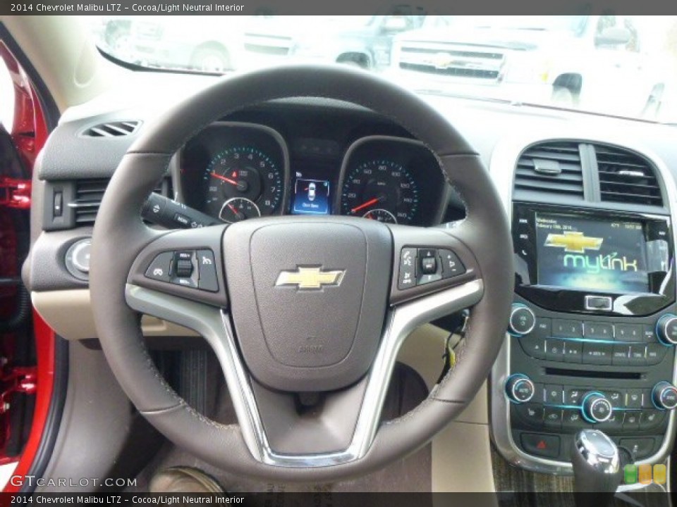 Cocoa/Light Neutral Interior Steering Wheel for the 2014 Chevrolet Malibu LTZ #90702535