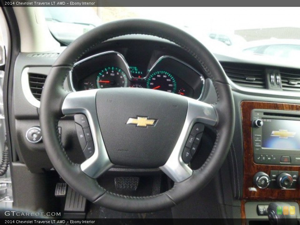 Ebony Interior Steering Wheel for the 2014 Chevrolet Traverse LT AWD #90705883