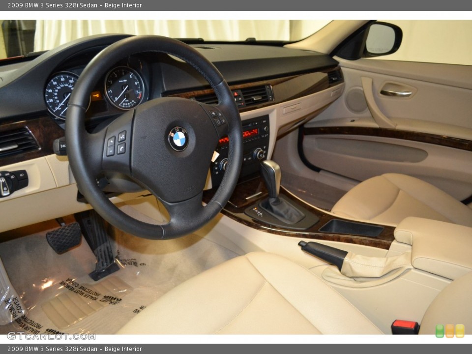 Beige Interior Prime Interior for the 2009 BMW 3 Series 328i Sedan #90708679