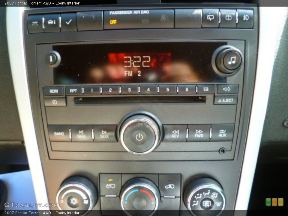 Ebony Interior Audio System for the 2007 Pontiac Torrent AWD #90708724