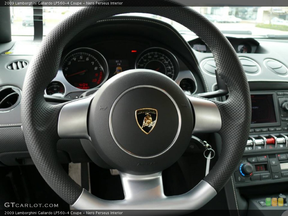 Nero Perseus Interior Steering Wheel for the 2009 Lamborghini Gallardo LP560-4 Coupe #907150