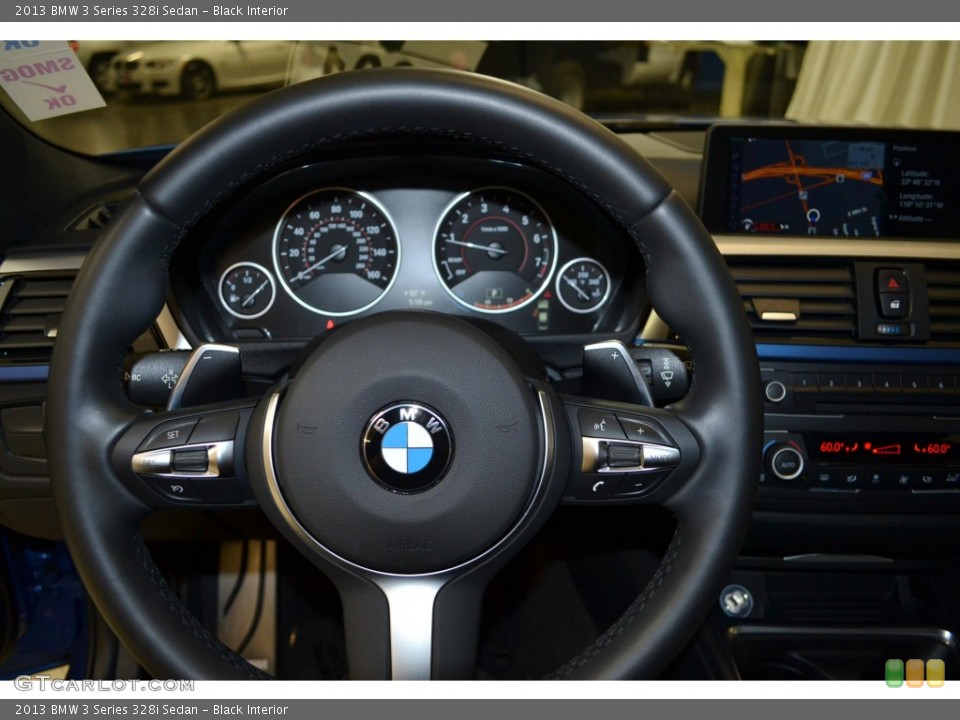 Black Interior Steering Wheel for the 2013 BMW 3 Series 328i Sedan #90715496